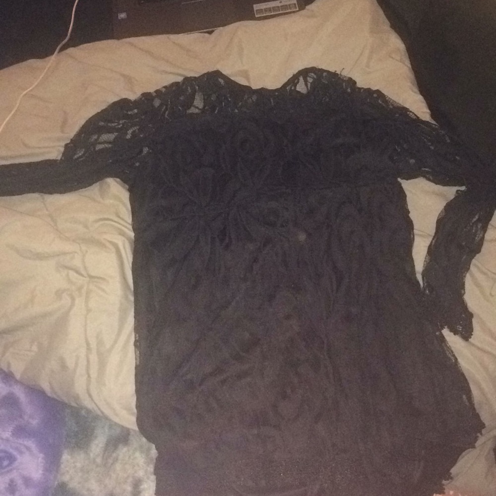 Black lace romper